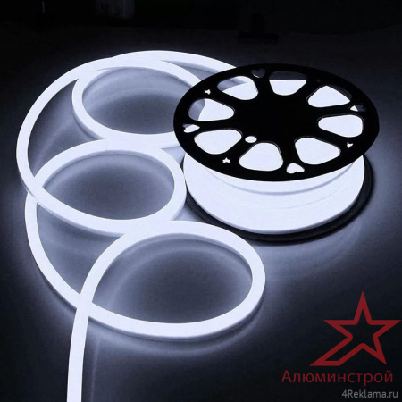 Гибкий неон Alulight ,белый, 5.5*12mm, длина 25м